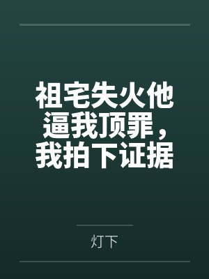 祖宅失火他逼我顶罪，我拍下证据断绝